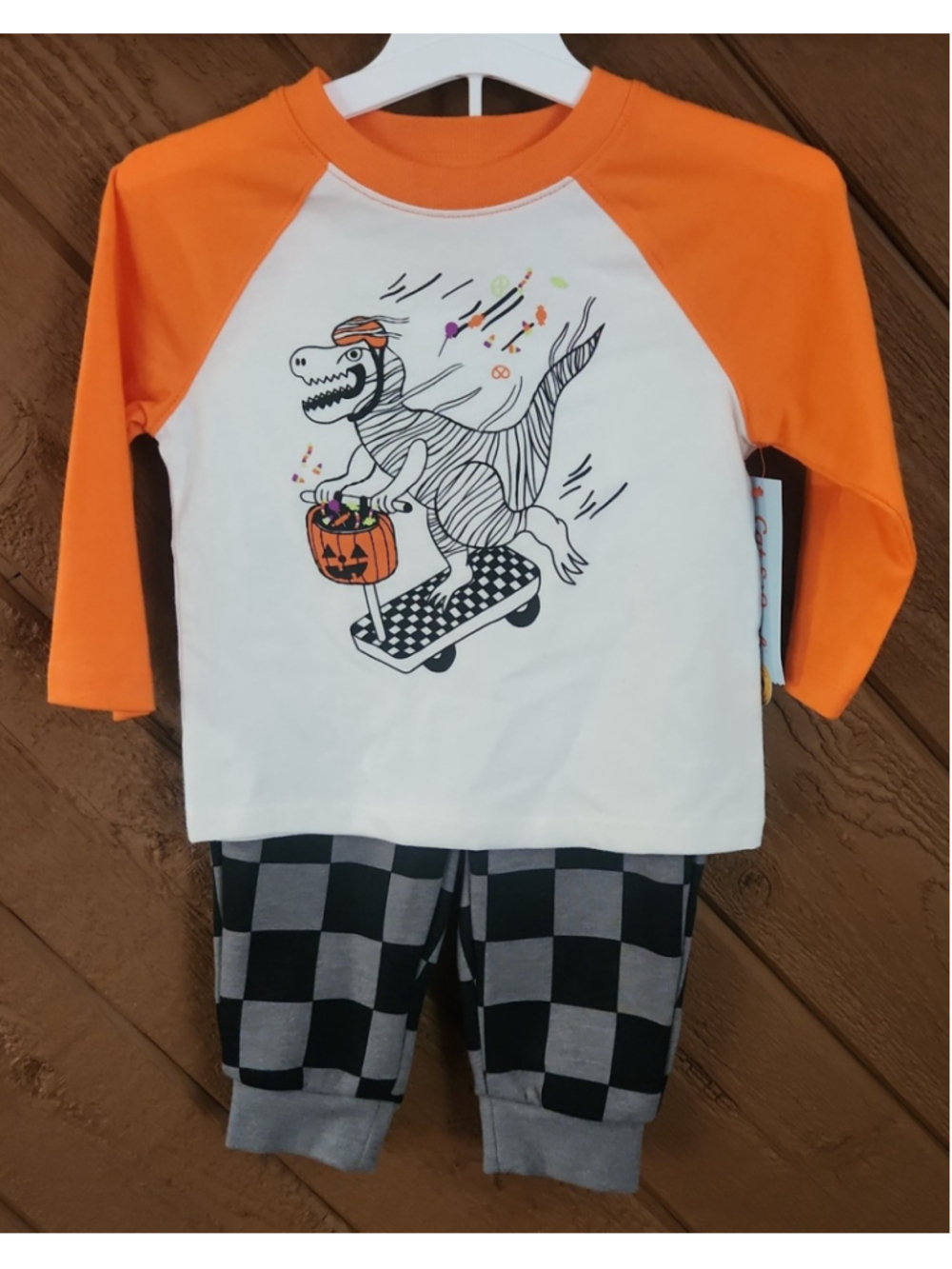 Toddler/Baby Boys 2 Piece Dinosaur Halloween set size 12 Months
